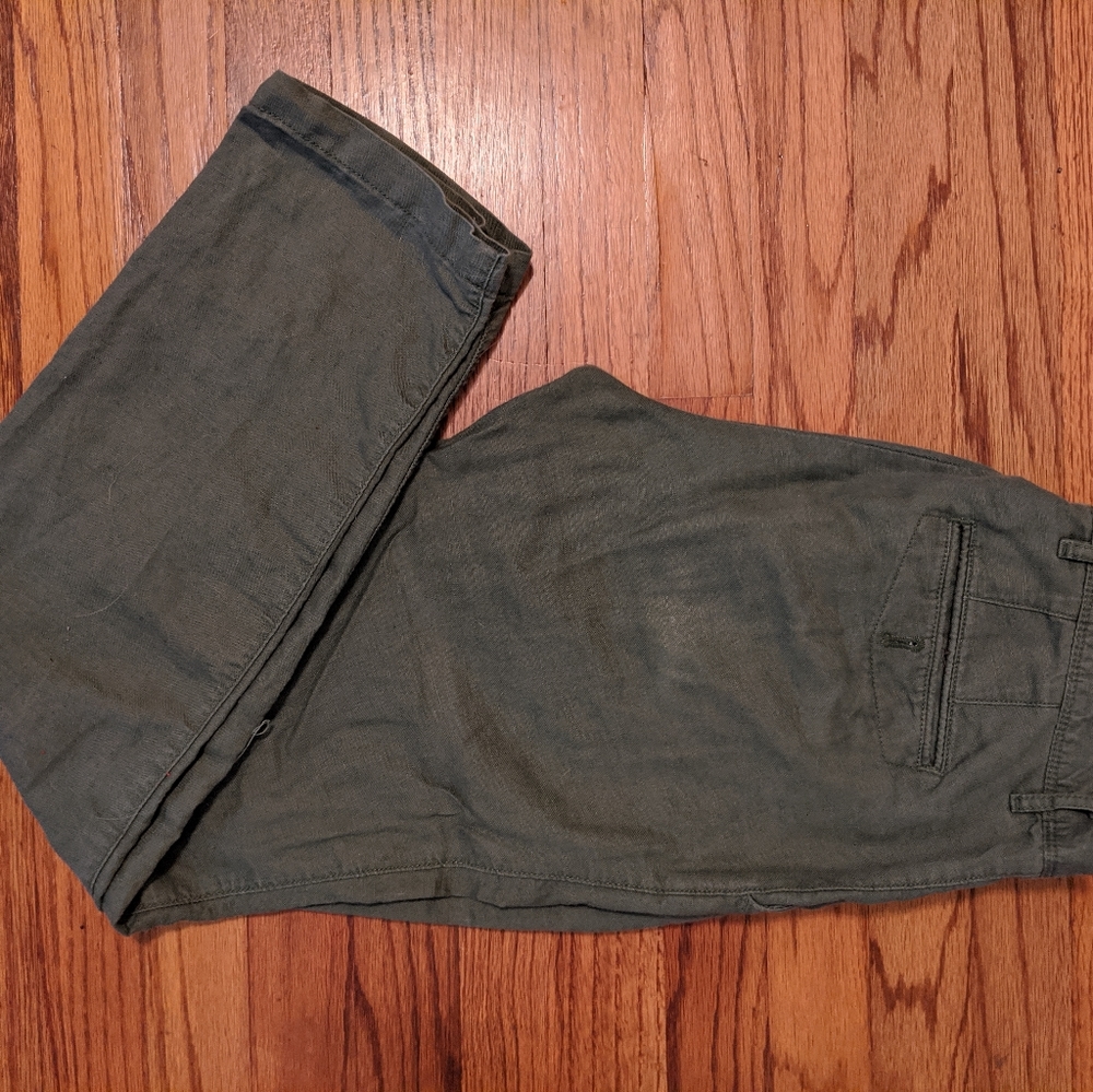 Olive/Forest Green Gap Linen Chinos
